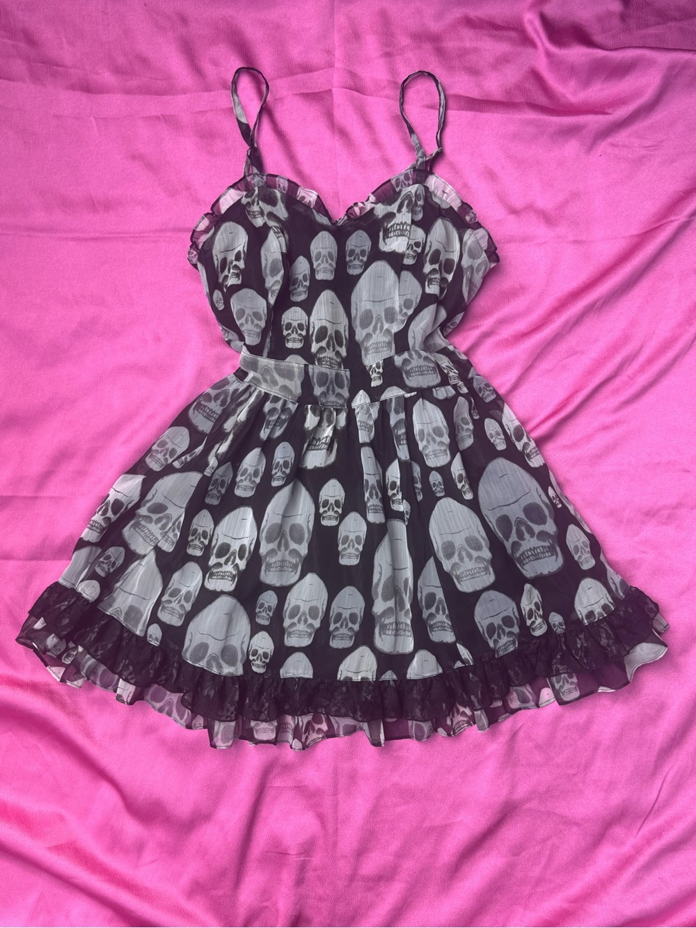 Tripp NYC Black Gothic Lace-Up Dress Top